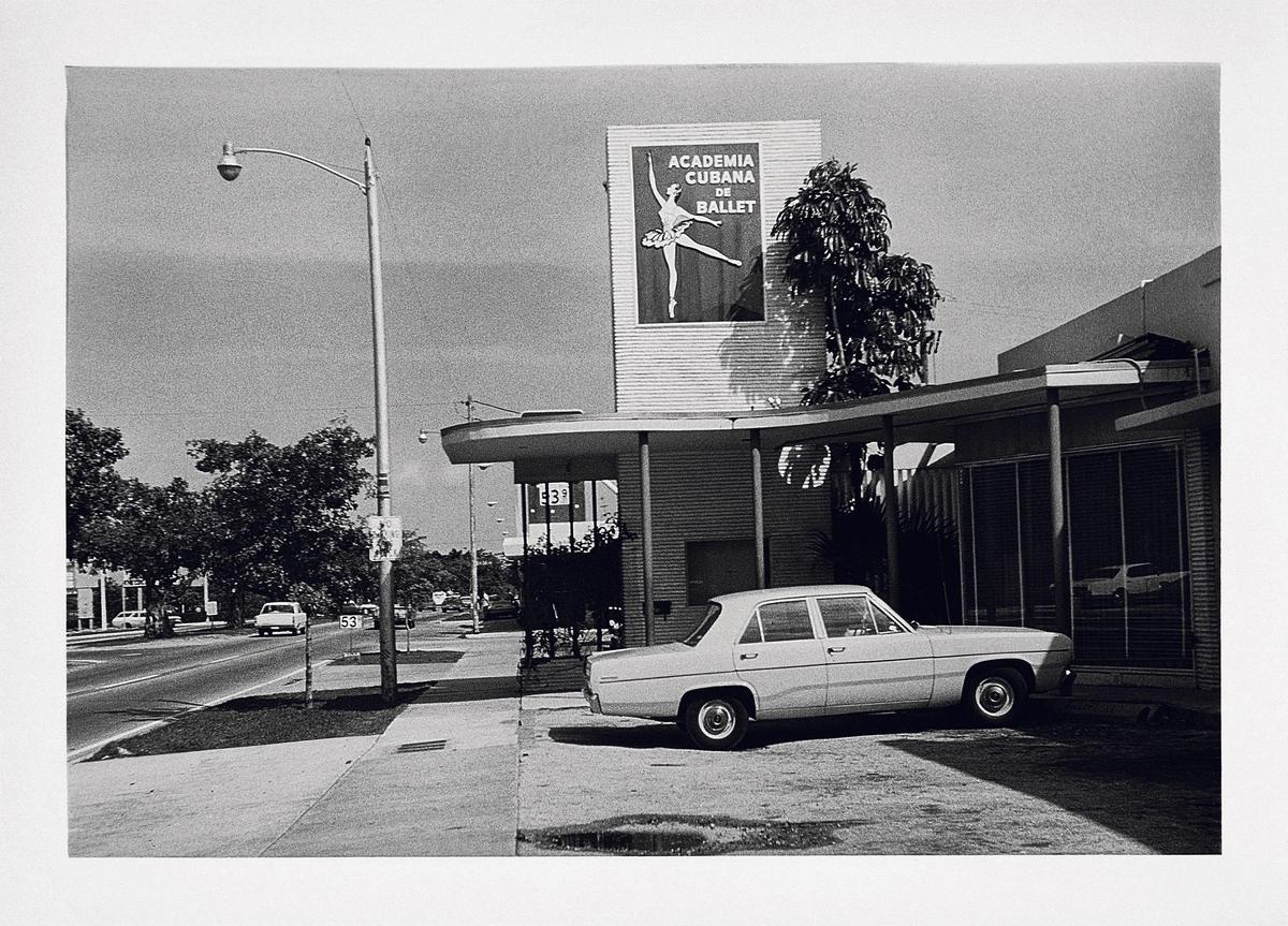 On point: the exterior of the Academia Cubana de Ballet, seen in Miami’s upmarket Coral Gables neighbourhood in the 1970s, shows the cultural influence of the city’s burgeoning Cuban community Courtesy of the Cuban Heritage Collection, University of Miami Libraries, Coral Gables, Florida