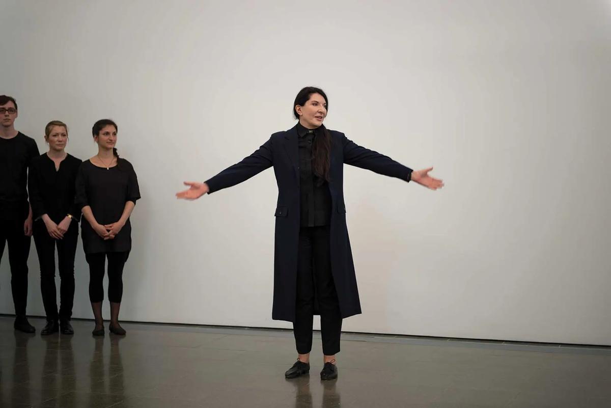 512 Hours, Marina Abramović’s 2014 show at London’s Serpentine Galleries; the institution held meetings for participants and staff received several months of training Photo: Velar Grant/Alamy Stock Photo