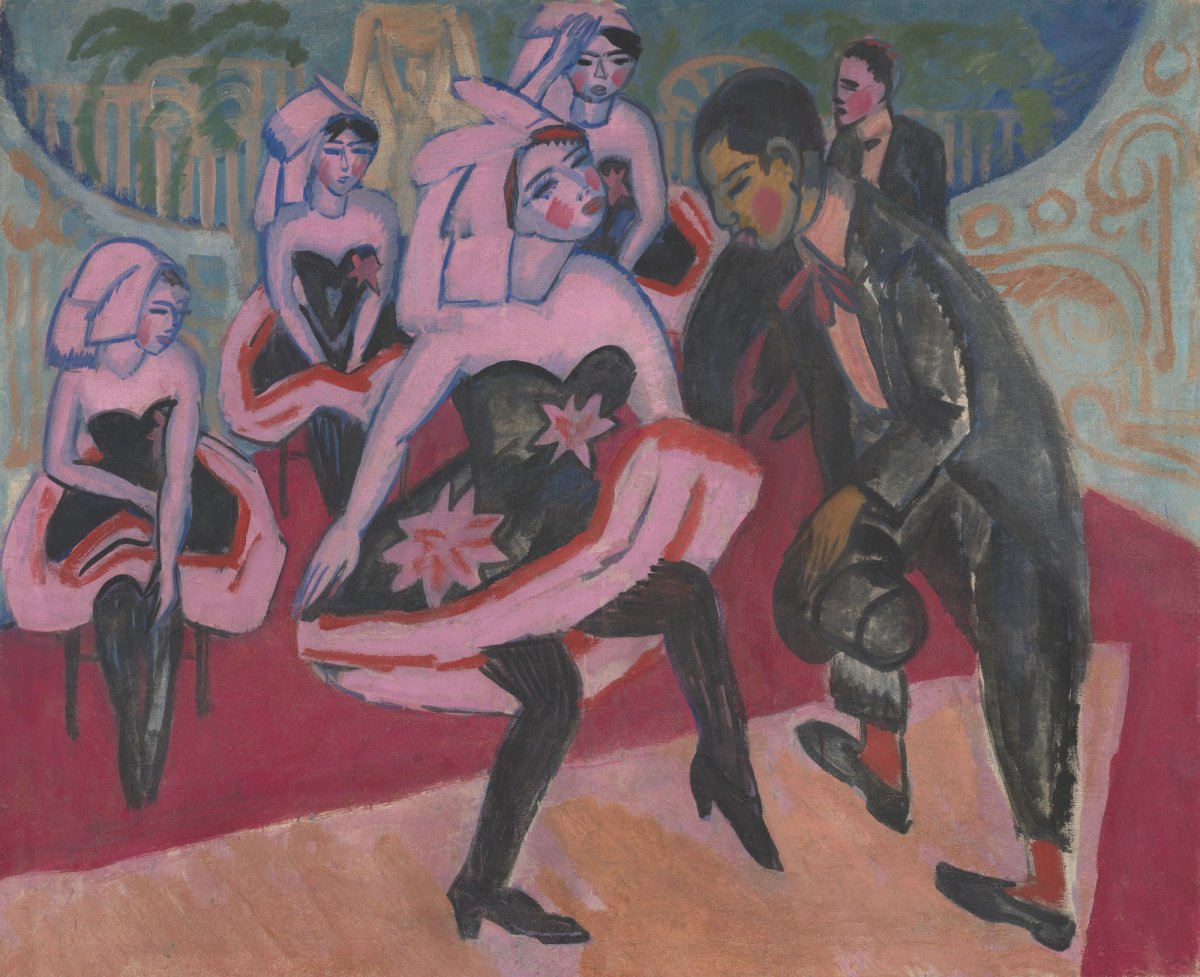 Ernst Ludwig Kirchner’s Tanz im Varieté (Dance at the Varieté, 1911) is believed to have been damaged by French soldiers in 1945
Kunstmuseum Basel