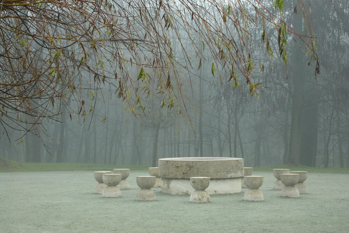 Table of Silence by Constantin Brâncuși—an influential pioneer of abstract sculpture—in the Romanian town of Targu Jiu
© Camil Iamandescu