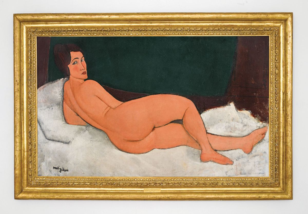 Modigliani’s Nu couché (sur le côté gauche) (1917) had a $150m guarantee when it sold this year Courtesy of Sotheby’s
