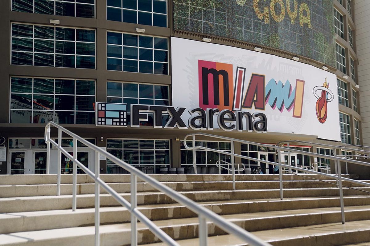 Last year, Miami’s NBA franchise sold naming rights for its arena to crypto exchange FTX as part of a $135m, 20-year deal. The team is now seeking a new partner Photo: Eric Thayer