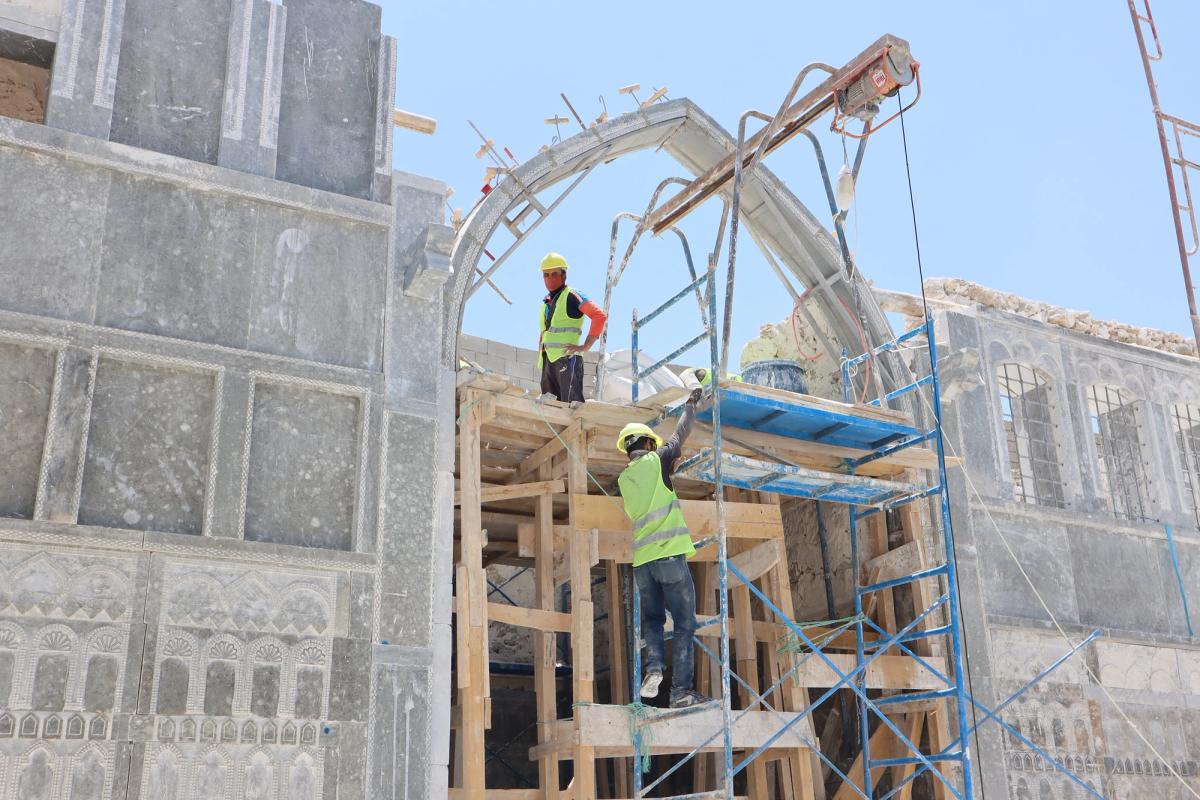 The rehabilitation of Tutunji House in Mosul, Iraq, is led by University of Pennsylvania, in cooperation with the Iraqi State Board of Antiquities and Heritage and is supported by Aliph © June 2021. Aliph - Rosalie Gonzalez