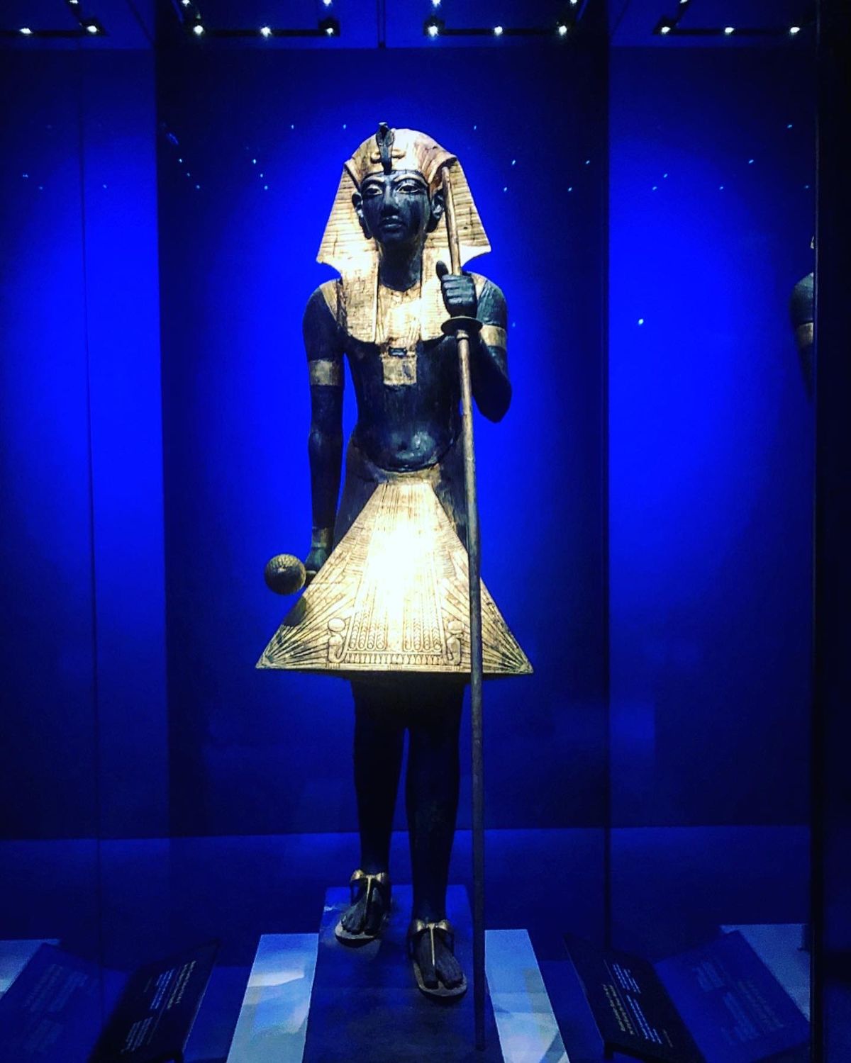 Wooden Guardian Statue of the King (around 1330BC), on show at the Saatchi Gallery in London Photo: Aimee Dawson