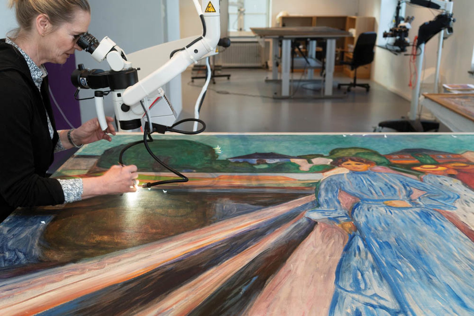 Eighteen Edvard Munch paintings bound for a new show at London’s Courtauld Gallery were first examined and cleaned by their lender, Kode museums in Bergen, Norway Dag Fosse/KODE



