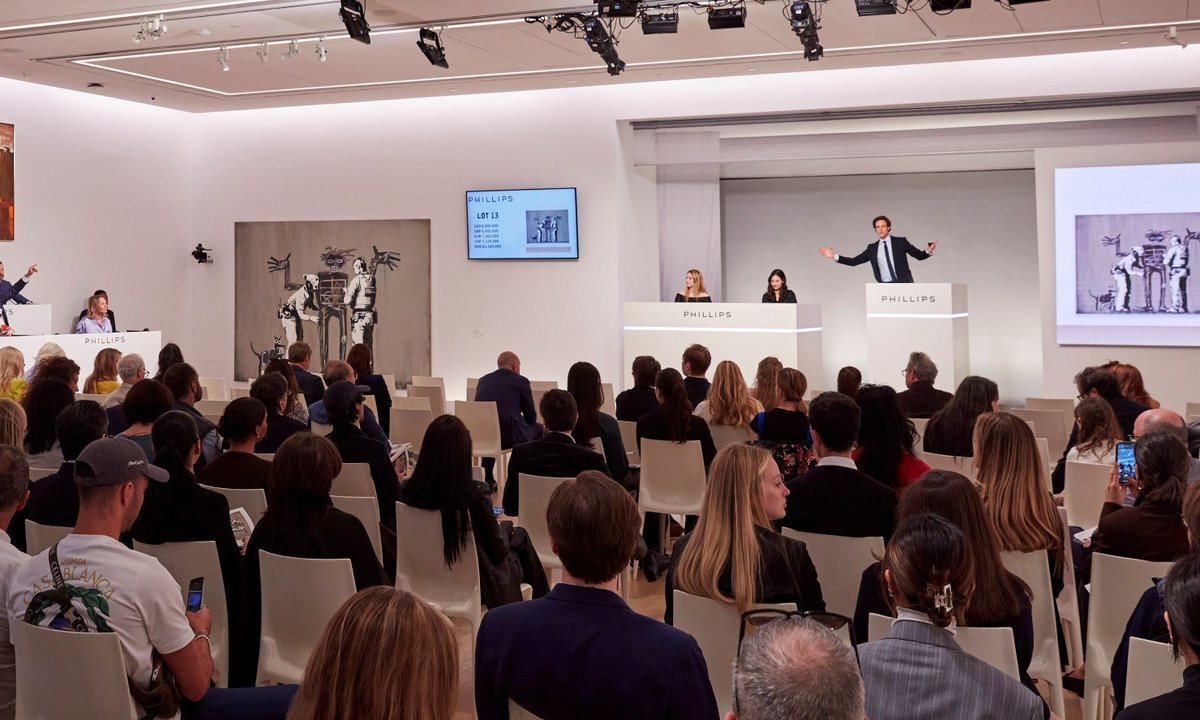 Phillips scores .5m in New York evening sale, led by Banksy’s take on Basquiat Phillips scores .5m in New York evening sale, led by Banksy’s take on Basquiat