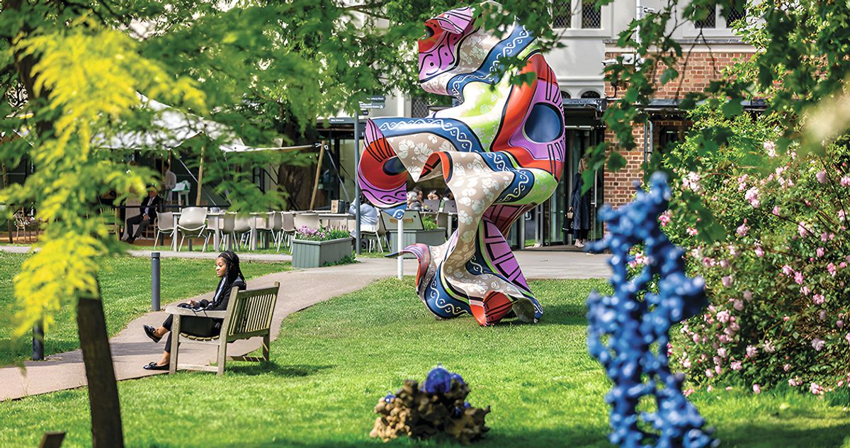 Yinka Shonibare’s Material (SG) IV (2023) at Dulwich Picture Gallery Photo: Graham Turner