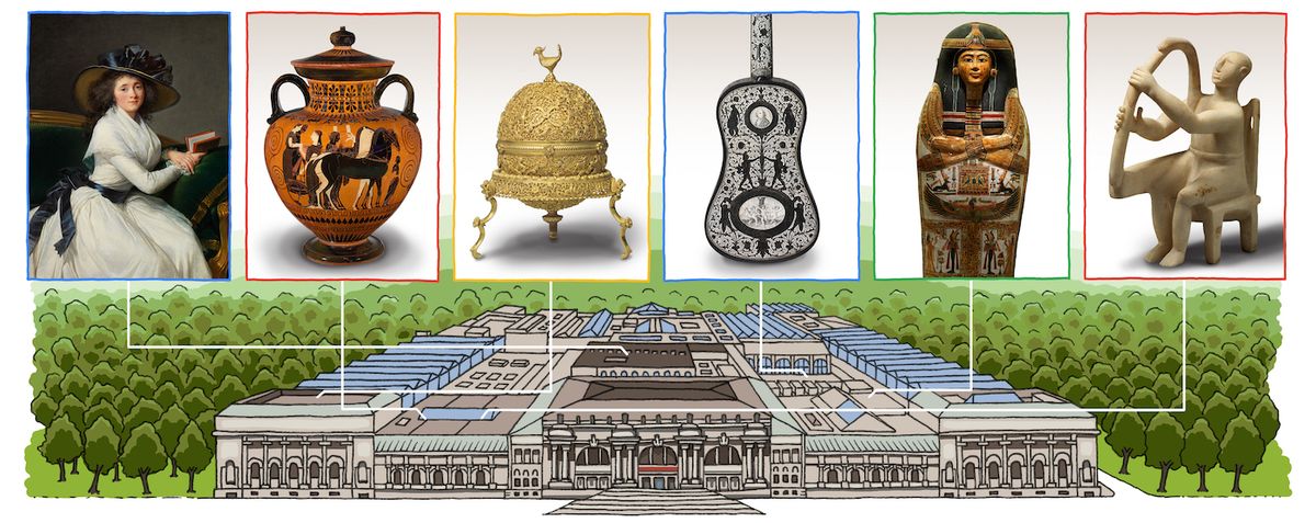 The Google Doodle celebrates the 151st anniversary of the Metropolitan Museum of Art Google Doodle