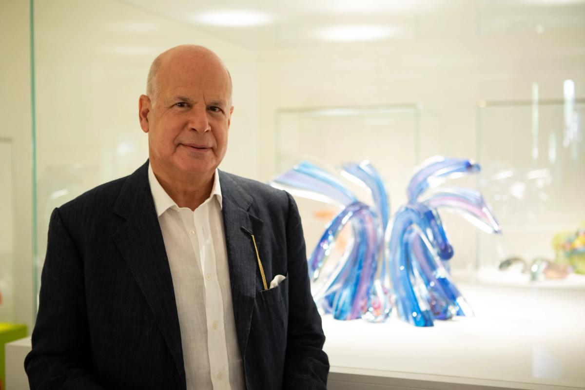 David Landau at an exhibition of the Stanze del Vetro © Massimo Pistore