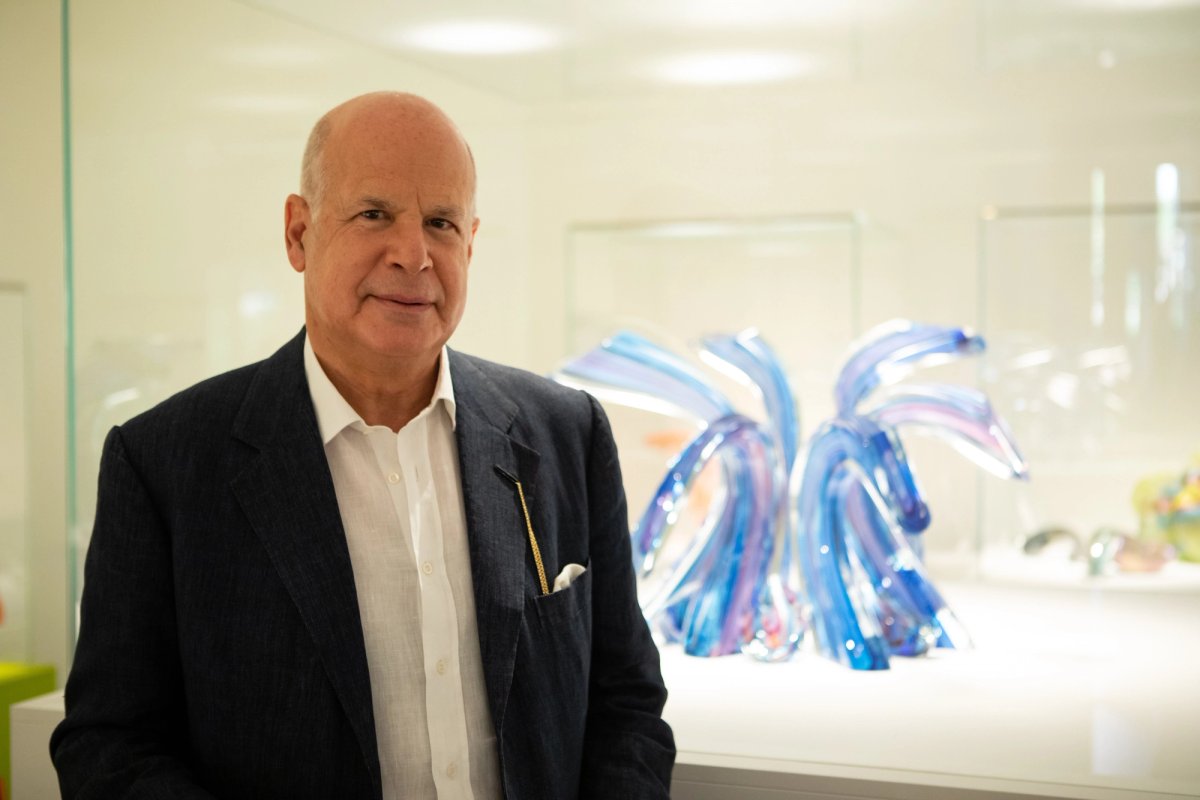 David Landau at an exhibition of the Stanze del Vetro © Massimo Pistore