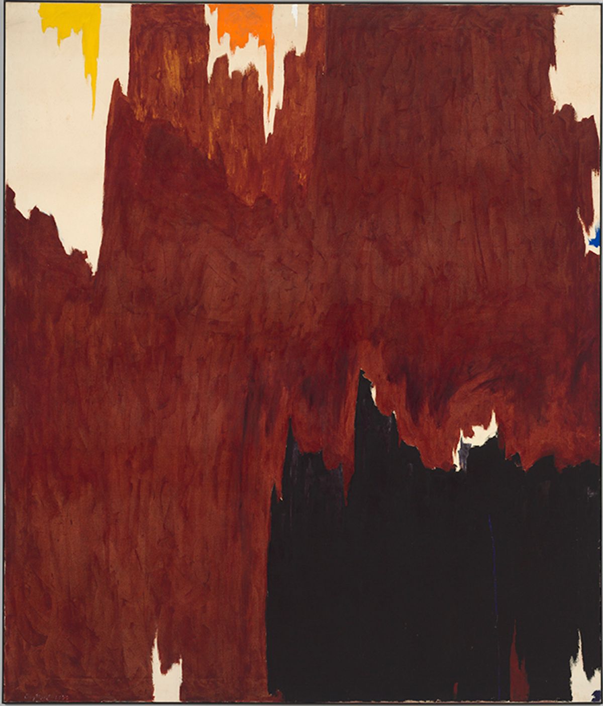 Clyfford Still, 1957-G (1957), the only work by the artist in the Baltimore Museum of Art's collection Courtesy of the Baltimore Museum of Art