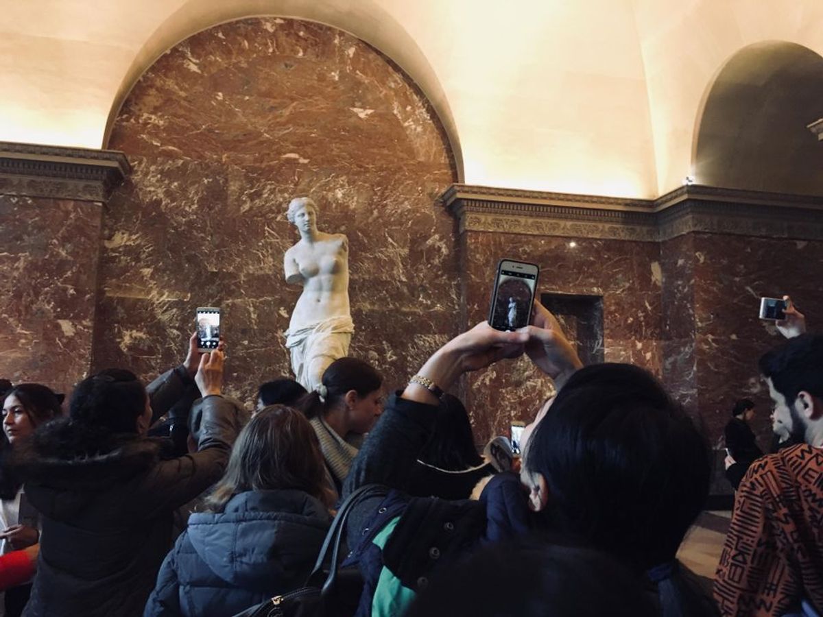 The Aphrodite of Milos, also known as the Venus de Milo, at the Louvre in Paris Aimee Dawson