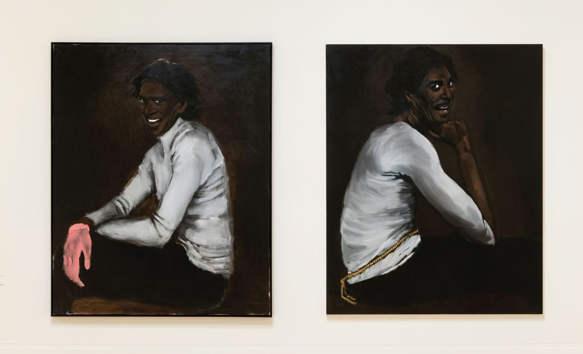 Wrist Action (2010) and Bound Over To Keep The Faith (2012) by Lynette Yiadom-Boakye at Tate Britain Photo: Tate (Seraphina Neville)