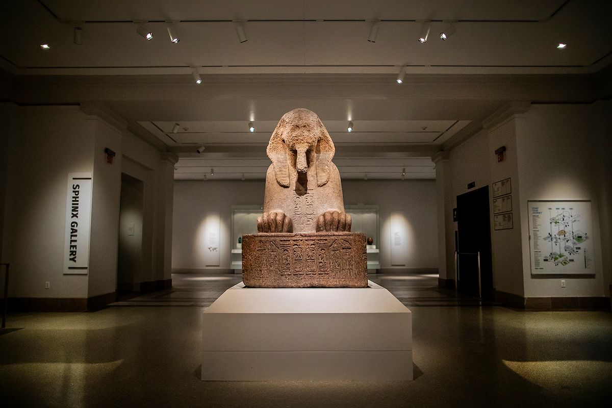 The colossal sphinx of Ramses II in the entrance hall of the Penn Museum Eric Sucar, University of Pennsylvania