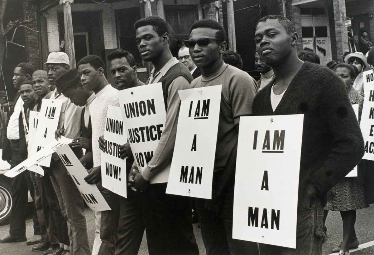 Builder Levy, I Am a Man/ Union Justice Now, Martin Luther King Memorial March for Union Justice and to End Racism, Memphis, Tennessee (1968) High Museum of Art/Google Arts & Culture