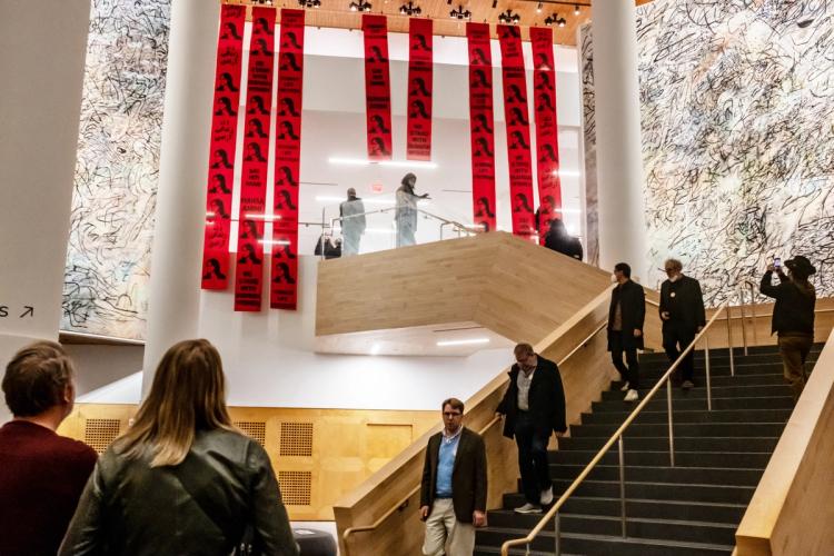 ‘We are asking for people to care’ protestors unfurled banners at