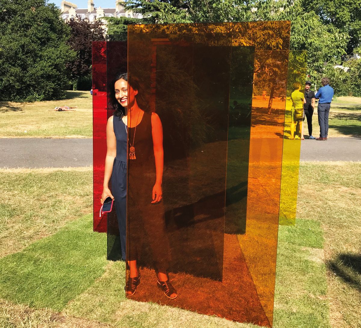 Rana Begum with her work in Frieze Sculpture. See her posts from the fair on our Instagram account today Kate MacGarry