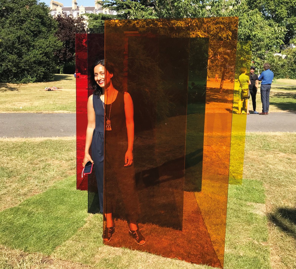 Rana Begum with her work in Frieze Sculpture. See her posts from the fair on our Instagram account today Kate MacGarry