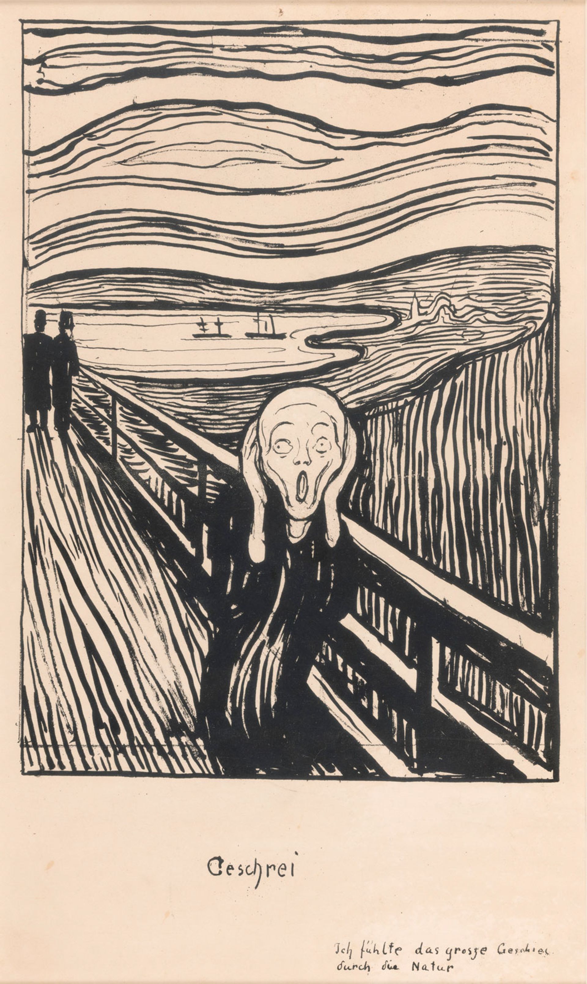 Edvard Munch, The Scream (1895). Lithograph, private collection, Oslo. Photo: Thomas Widerberg