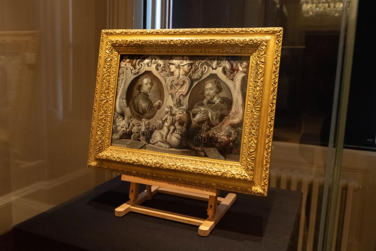 Eramus Quelliness II’s A Double Portrait of Sir Peter Paul Rubens and Sir Anthony Van Dyck (1640s) has been restored after being recovered—with work including the removal of nicotine stains

© Chatsworth House Trust
