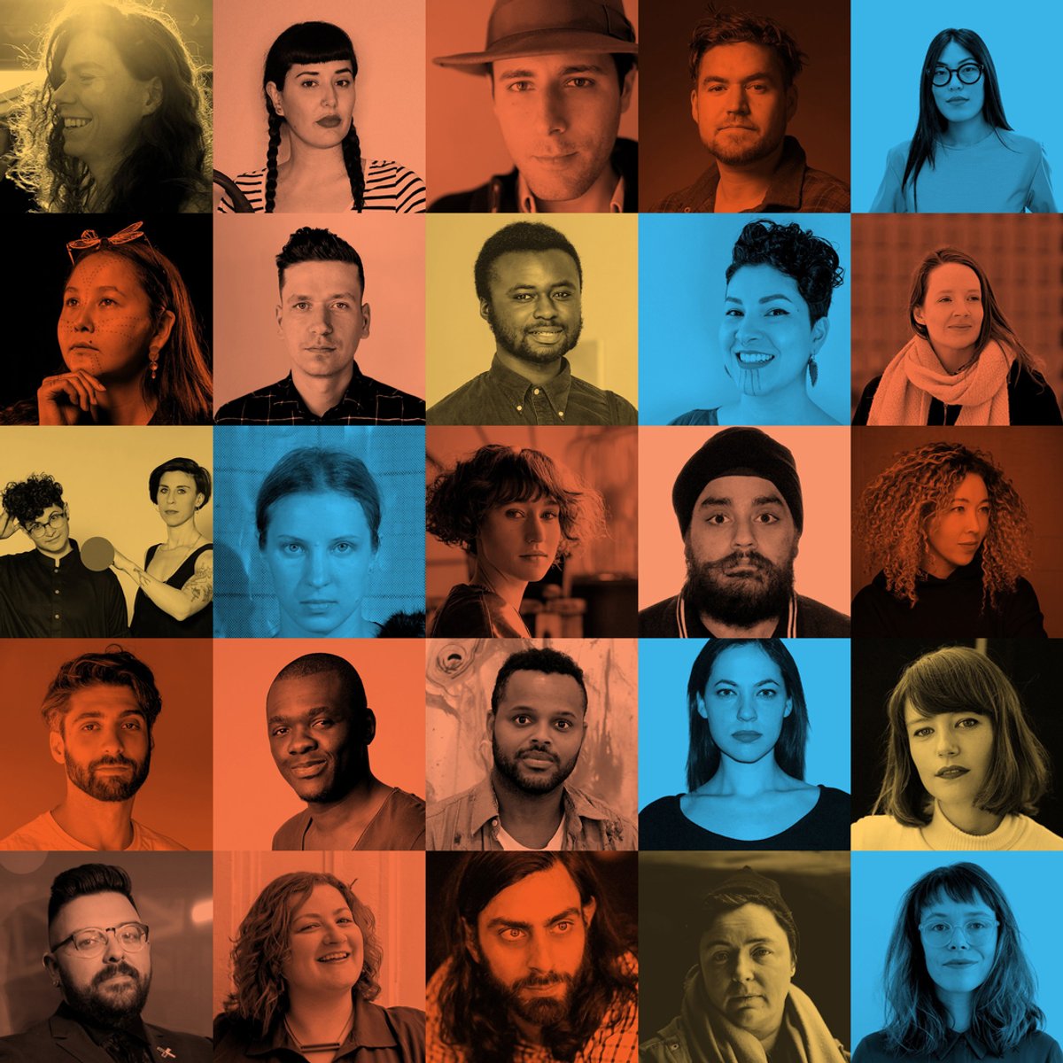 The 25 longlisted artists come from five regions across the country