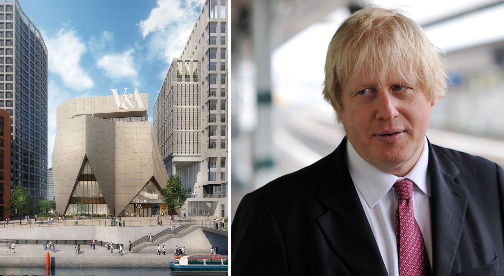 Boris Johnson had a clear vision for the V&A East—but it is not reflected in the final design Left  © Ninety90/Allies & Morrison. Right: Photo courtesy of Chatham House