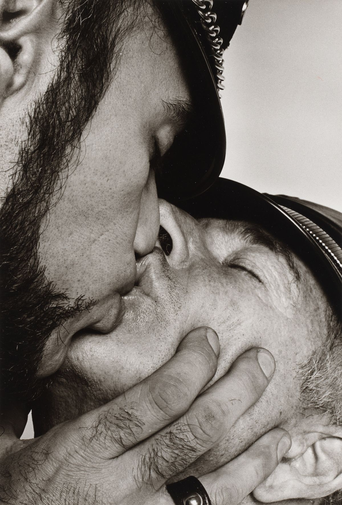 Peter Hujar's Jay and Fernando [Two Men in Leather Kissing] (around 1966) © The Peter Hujar Archive