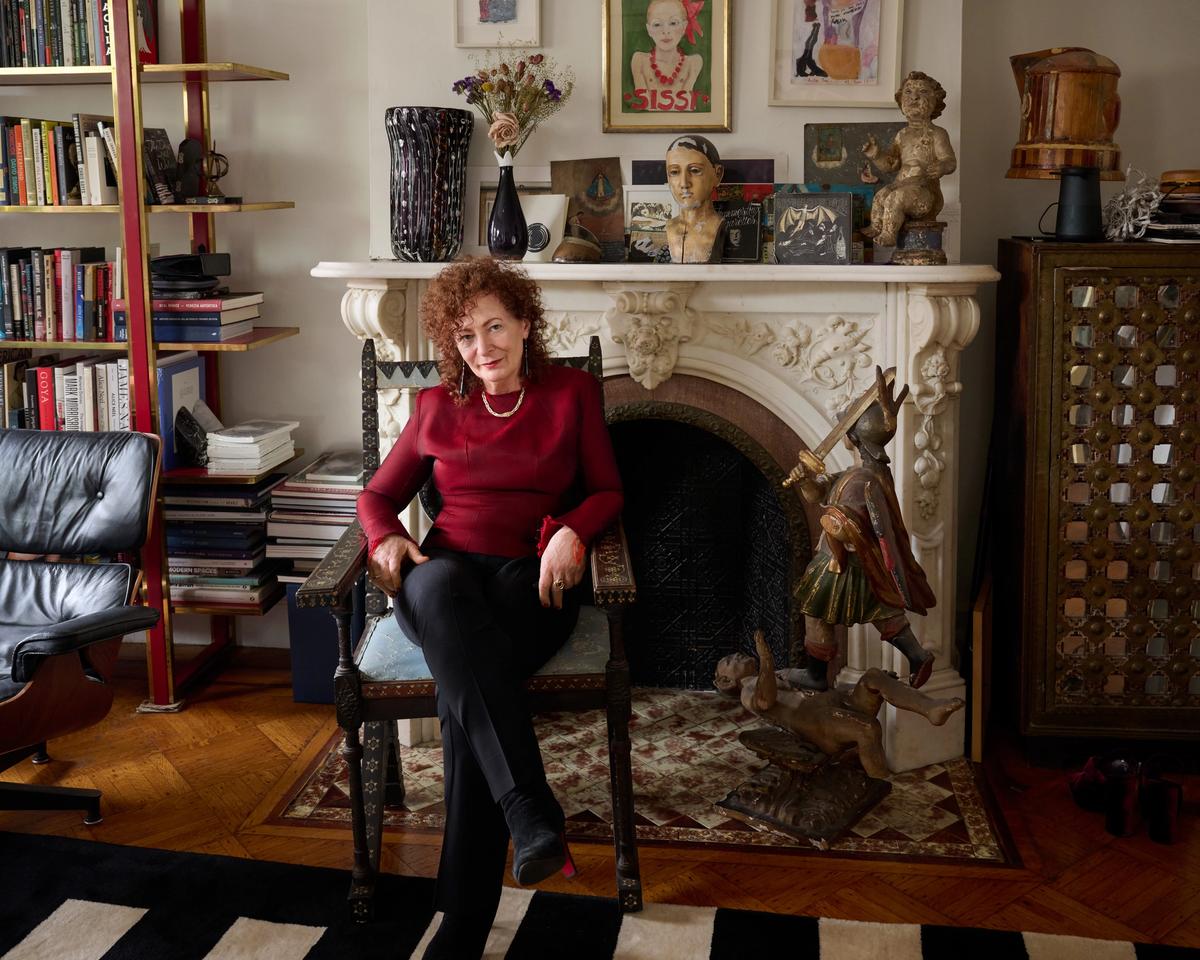 Nan Goldin in her Brooklyn, New York apartment in 2023 © Photo: Jason SchmidtCourtesy the artist and Gagosian