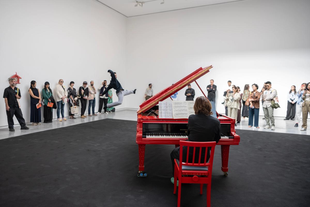 Installation view of Michael Parekōwhai, He Kōrero Pūrākau mo te Awanui o Te Motu: Story of a New Zealand river (2011)

Photo: Motaz Mawid