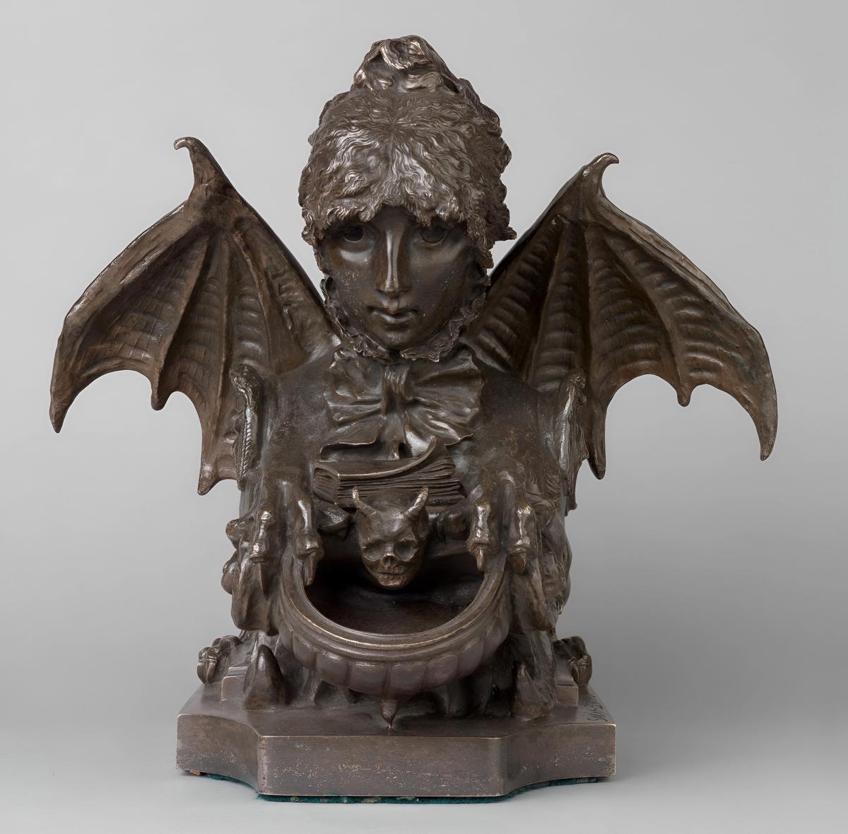 “Uniquely weird”: actor and artist Sarah Bernhardt’s self-portrait-cum-inkwell Autoportrait en Chimere (1880) © Royal Collection Enterprises Limited 2026/Royal Collection Trust