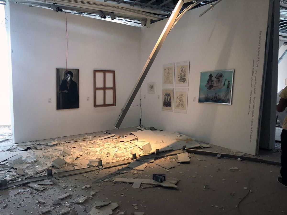 Beirut's Sursock Museum suffered extensive damage from the explosion Photo: Marie Nour Hechaime, curator at Sursock Museum