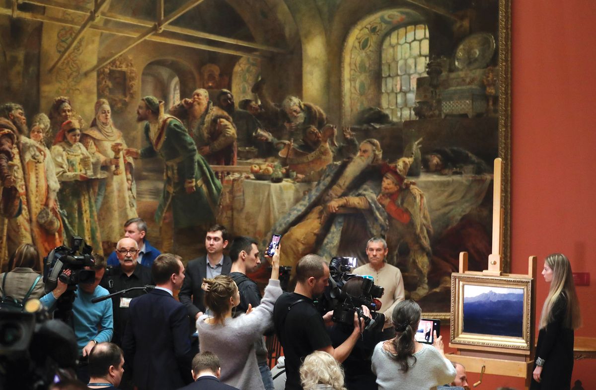 Arkhip Kuindzhi’s Ai-Petri, Crimea returns to the State Russian Museum, after being stolen from a Tretyakov show in January Alexander Demianchuk/TASS