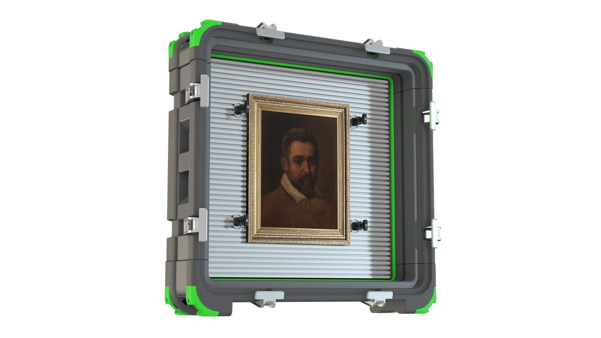 Rokbox’s reusable packaging is 40% lighter than traditional museum crates Courtesy of ROKBOX