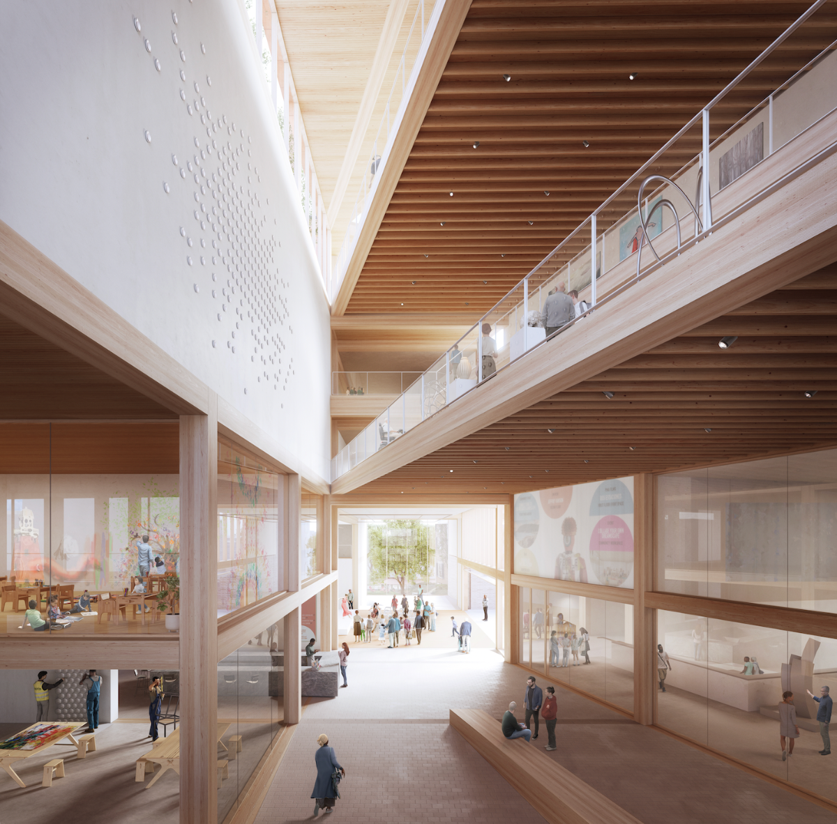 Lever Architecture's design for the Portland Museum of Art, rendering by Darcstudio Portland Museum of Art, Maine / Dovetail Design Strategists