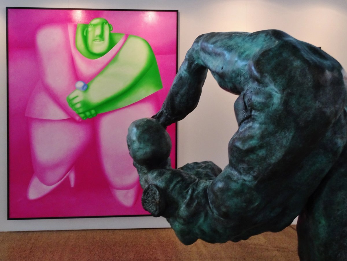 Oleg Tselkov's Walk on the stand of Arty Cube of Vilnius, was among the Fair’s priciest works Simon Hewitt