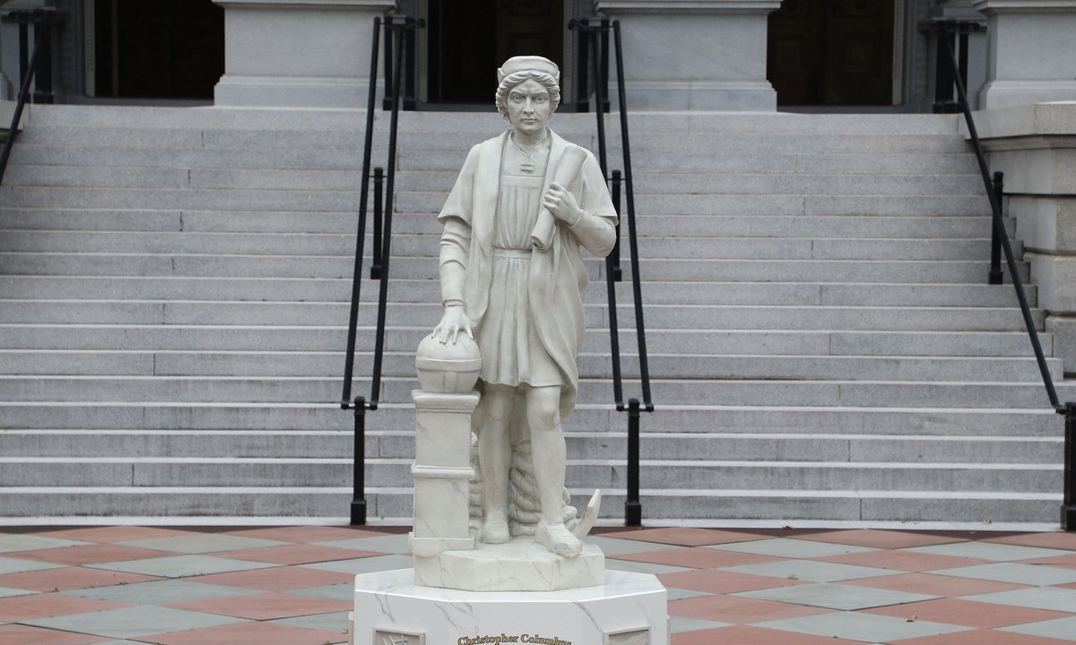 Christopher Columbus statue installed on White House grounds