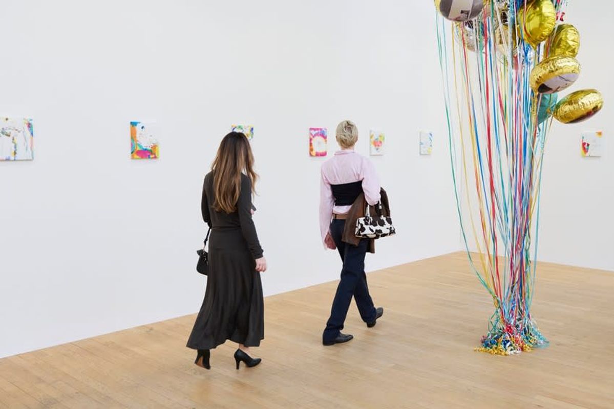 Gender is a key focus of the Art Basel and UBS Survey of Global Collecting 2025. Shown: visitors to Exo Exo's stand at Art Basel Paris 2025

Courtesy of Art Basel

