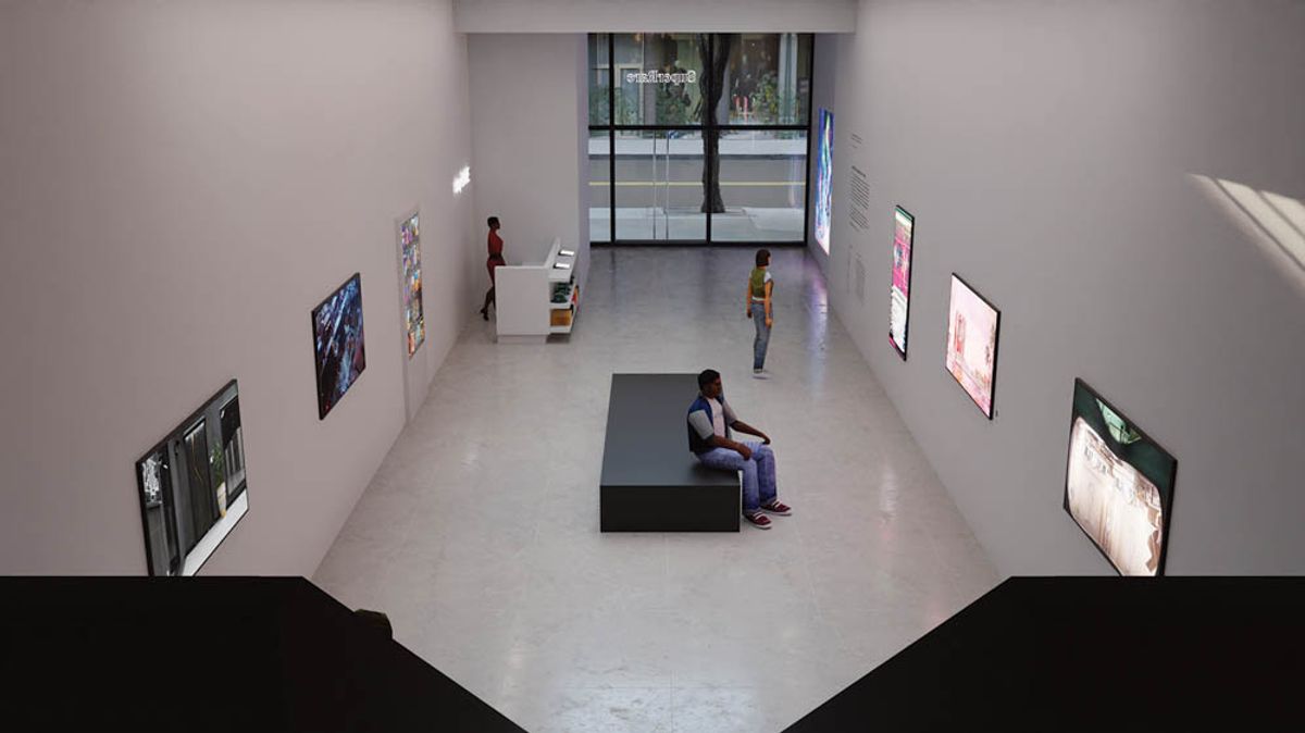 The SuperRare gallery, a three-month pop-up, opened with its first exhibitionVisions from Remembered Futures Courtesy of SuperRare