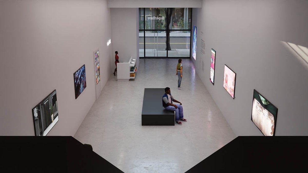 The SuperRare gallery, a three-month pop-up, opened with its first exhibitionVisions from Remembered Futures Courtesy of SuperRare