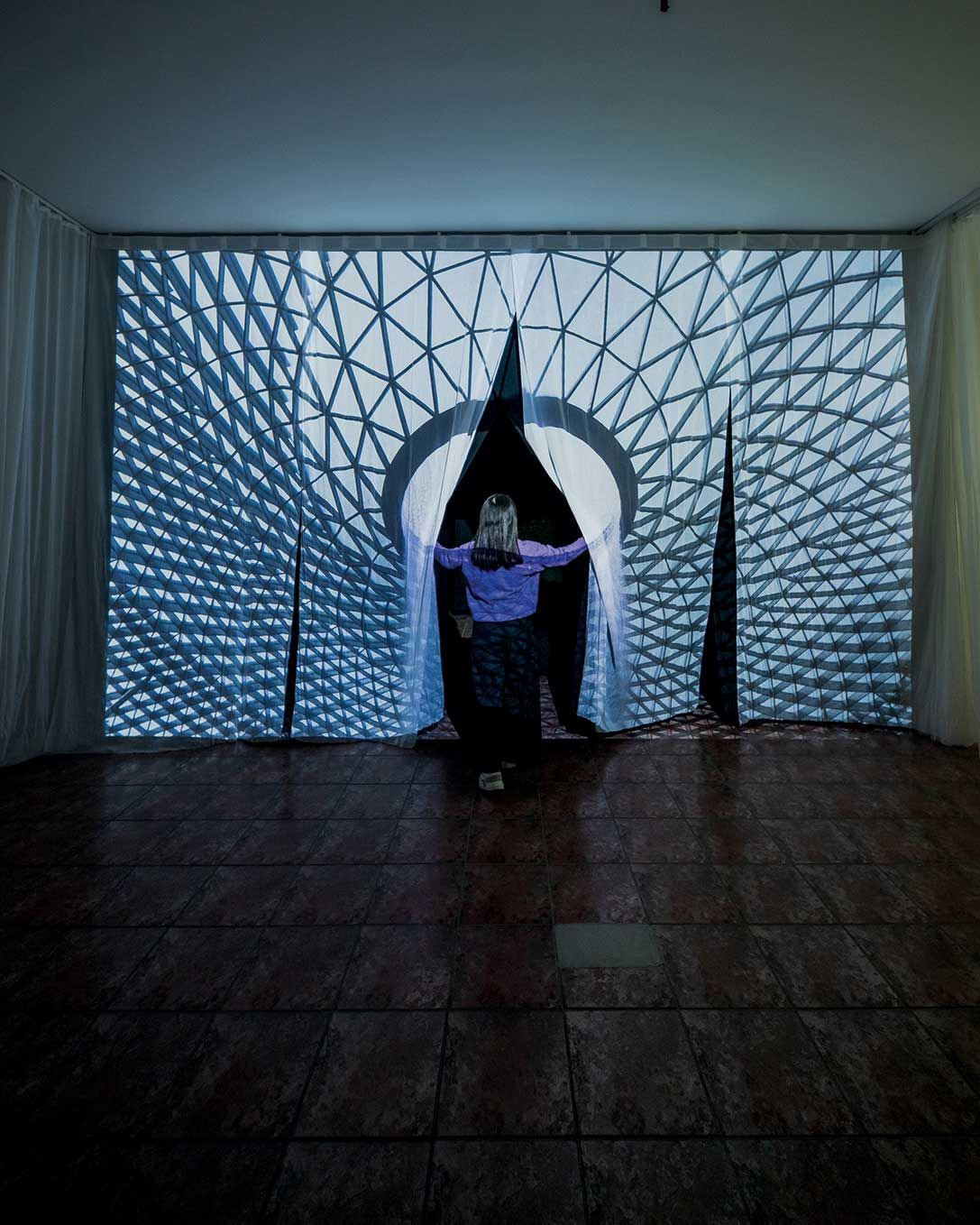 Drifting Bodies, a video of the world’s tallest indoor waterfall, at Singapore’s airport, is by the duo field-0, whose work investigates the hidden impacts of infrastructure projects

Courtesy Singapore Art Museum