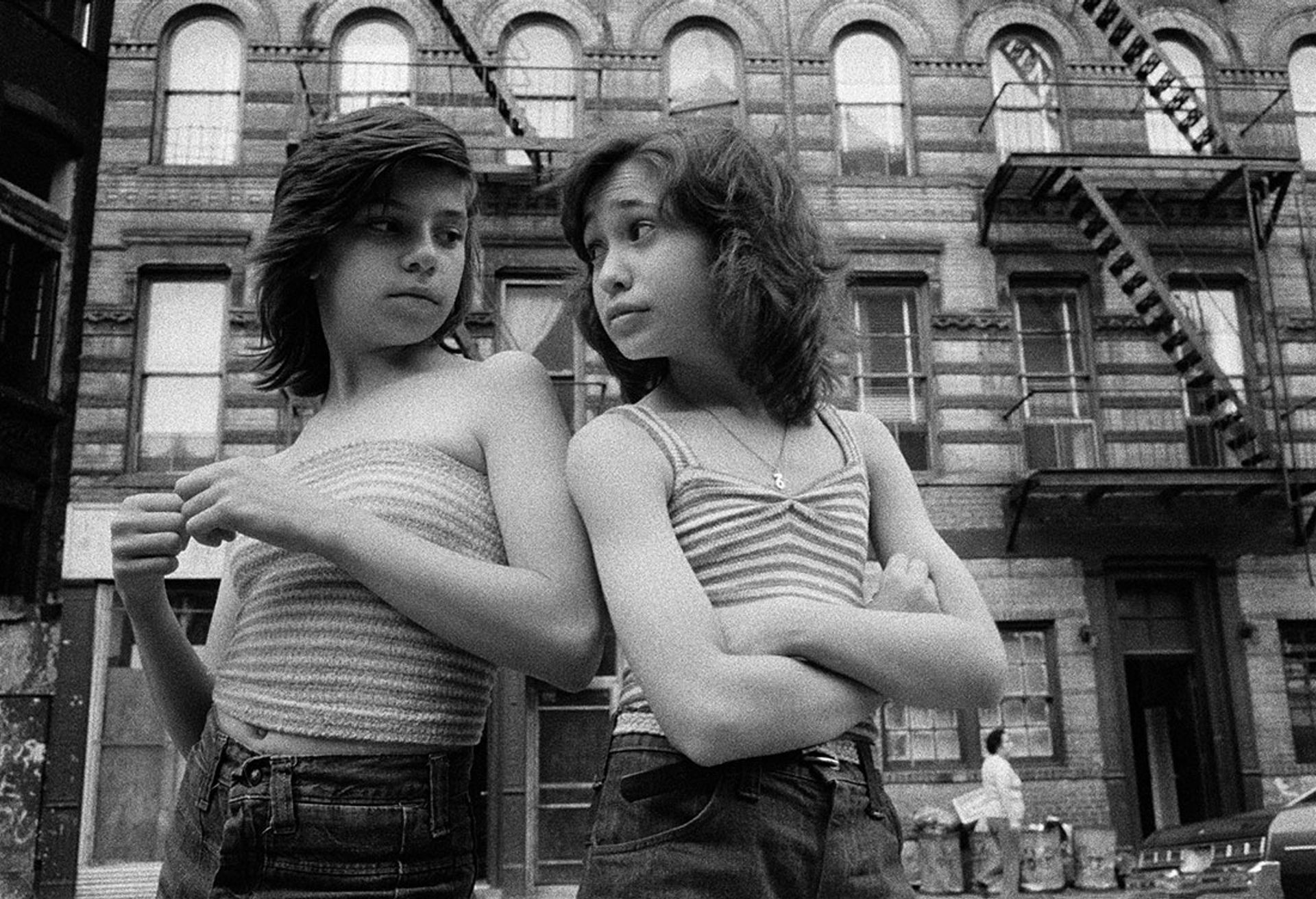 Dee and Lisa on Mott Street, Little Italy, New York City, USA, 1976 Susan Meiselas/Magnum Photos