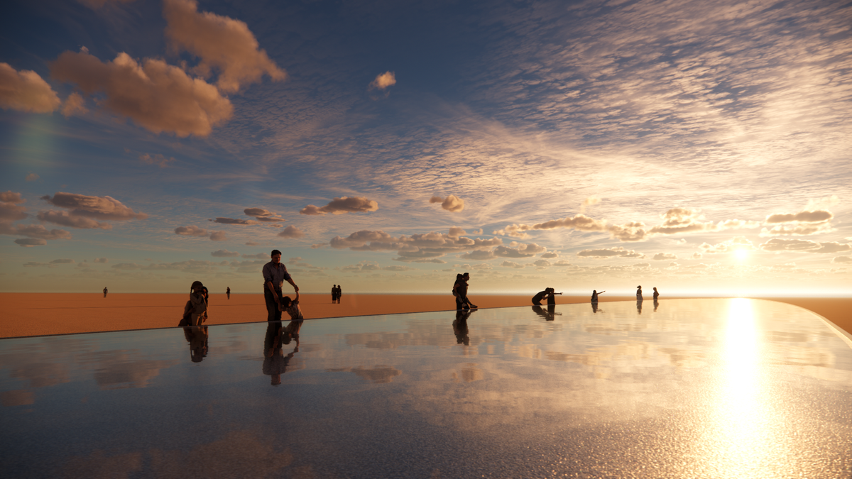 Partial rendering of the artwork by Olafur Eliasson with Robert Macfarlane Courtesy of SOE