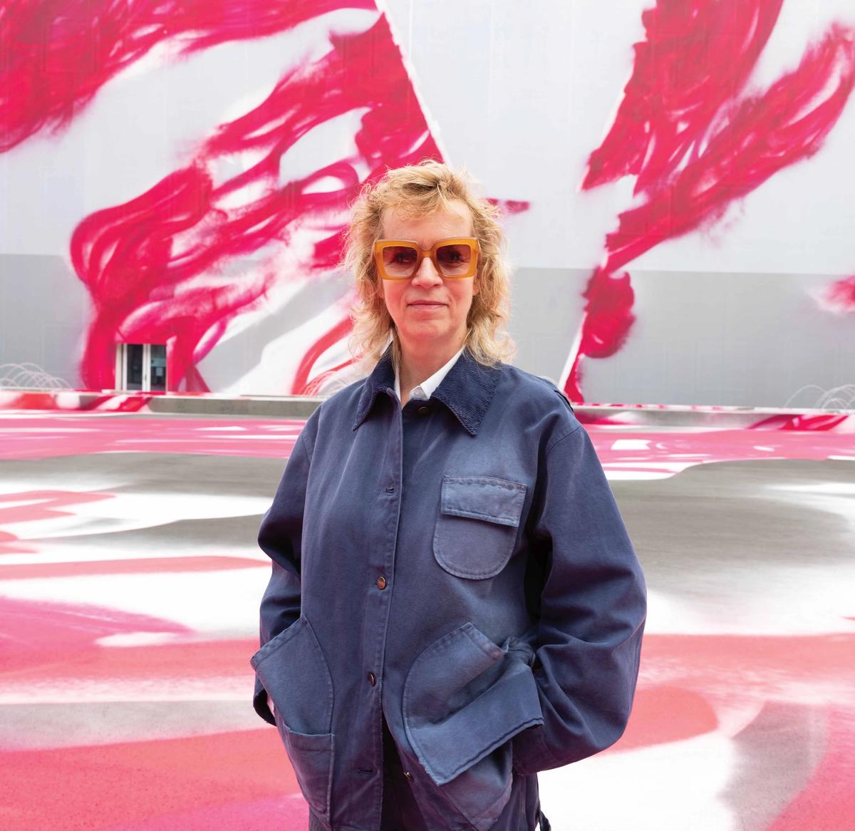 “A painter has never done anything this big in urban space and inserted it into a very busy situation for seven days,” Katharina Grosse says of her commission for Art Basel  Photo: David Owens