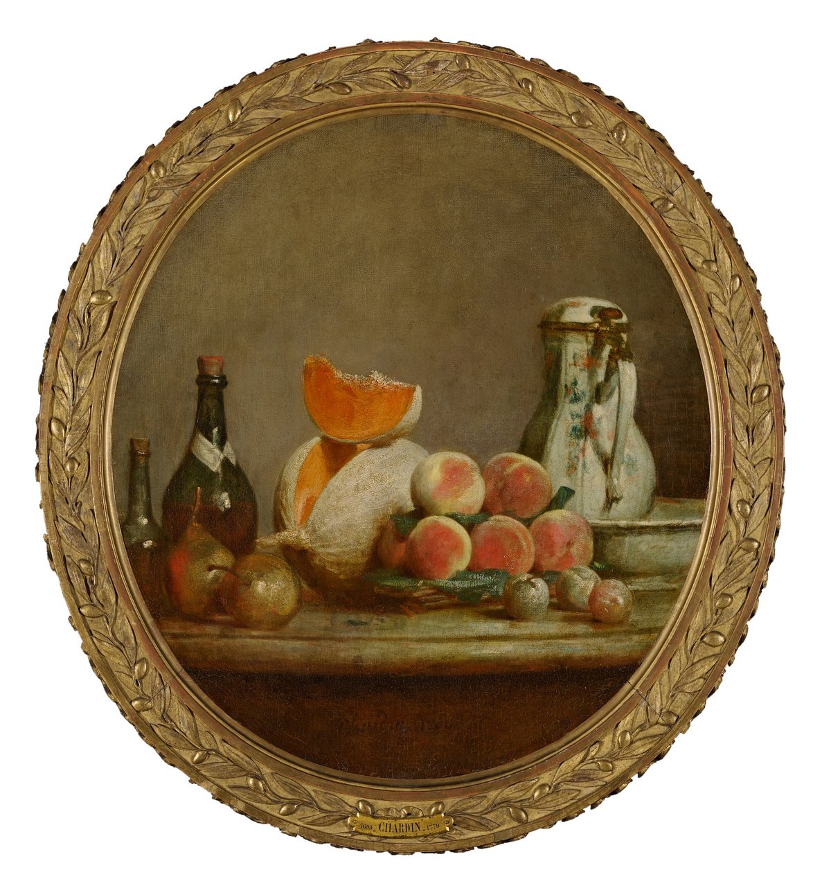 Jean Siméon Chardin, The Cut Melon, 1760, oil on canvas. Kimbell Art Museum