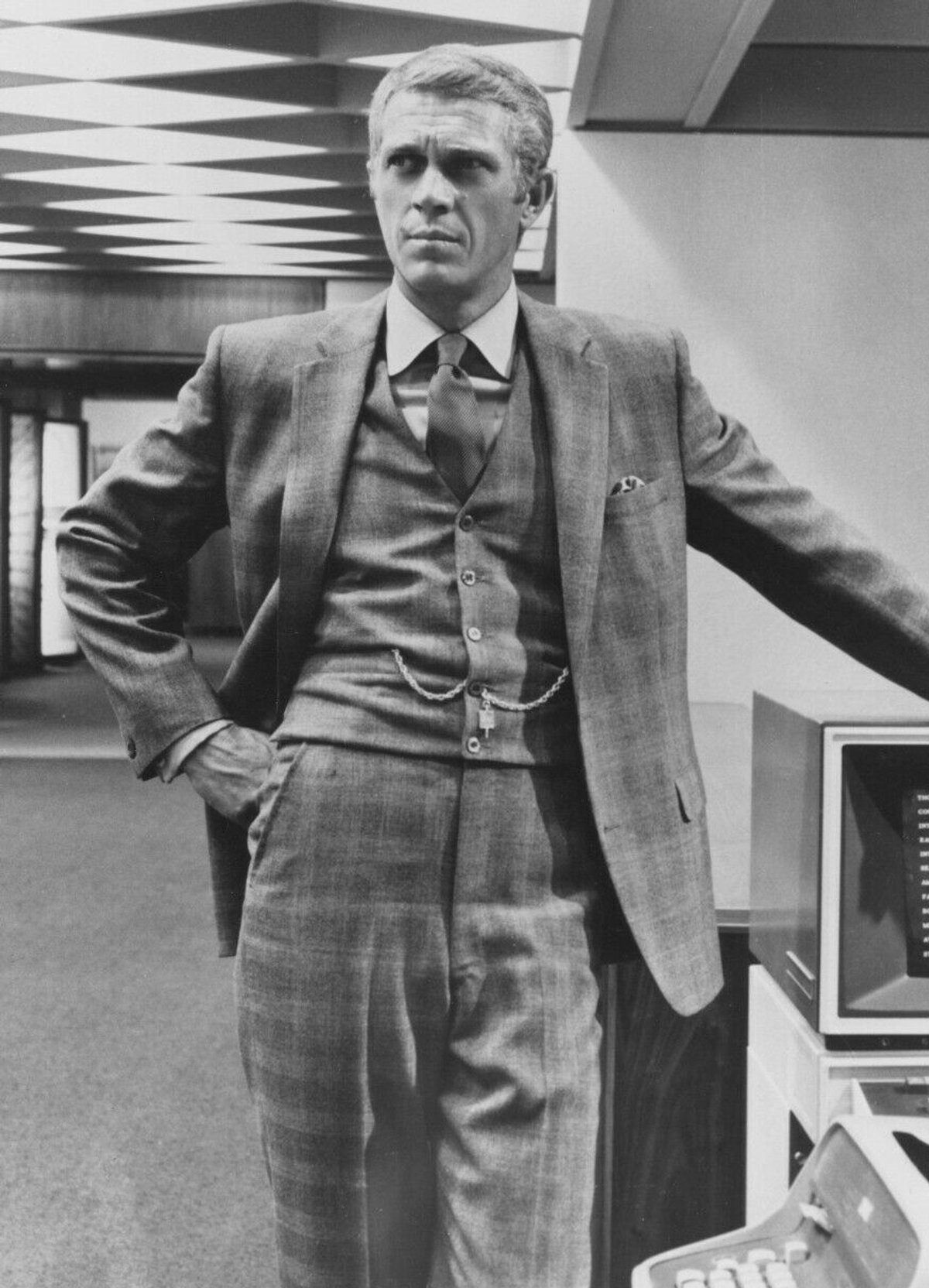 Steve McQueen in The Thomas Crown Affair (1968) Photo via Wikimedia Commons