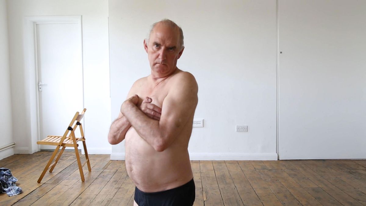 Maria Karajeva's work in Feminnale, Test Shooting, a video piece that included a man removing his clothing, was censored © the artist