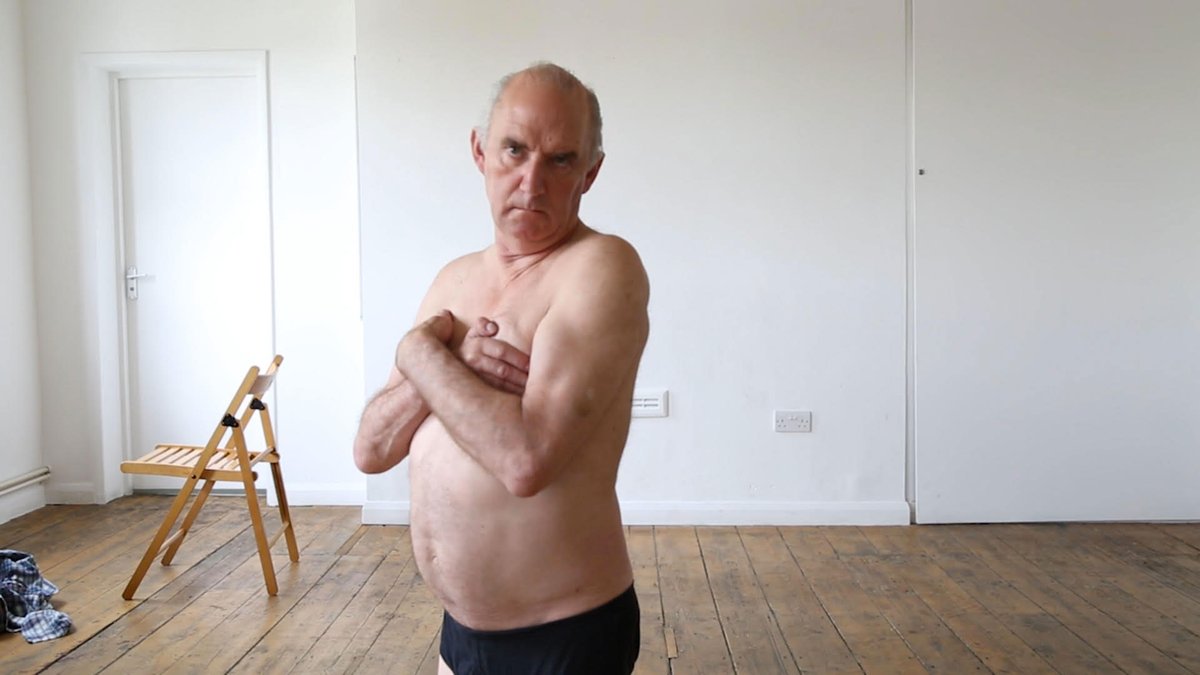 Maria Karajeva's work in Feminnale, Test Shooting, a video piece that included a man removing his clothing, was censored © the artist