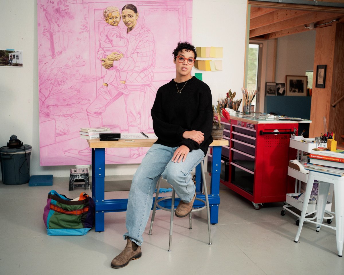 Portrait of Jordan Casteel in her studio, New York, 2025
Photo: David Schulze. © Jordan Casteel. Courtesy Thaddaeus Ropac gallery