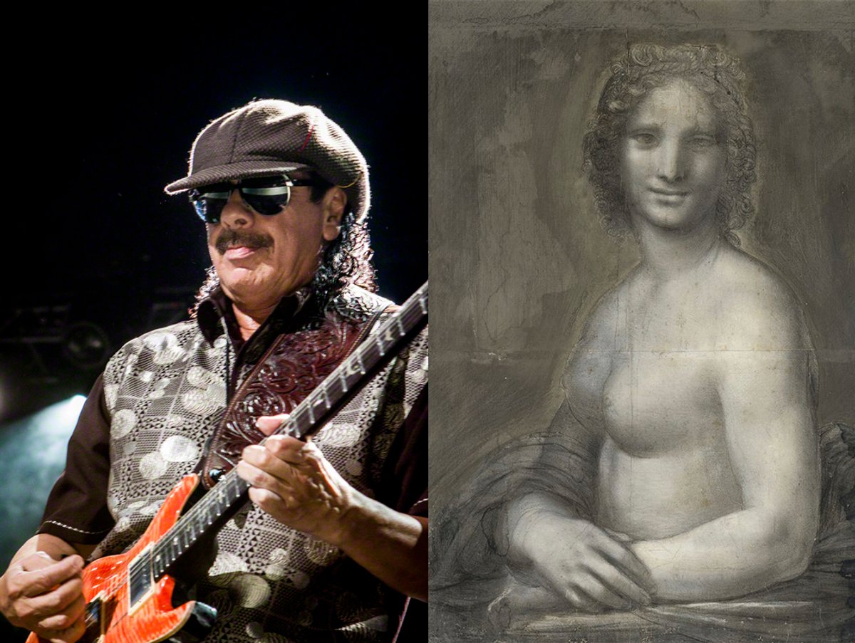Naked attraction: Carlos Santana has sung about wanting to see the Mona Lisa naked