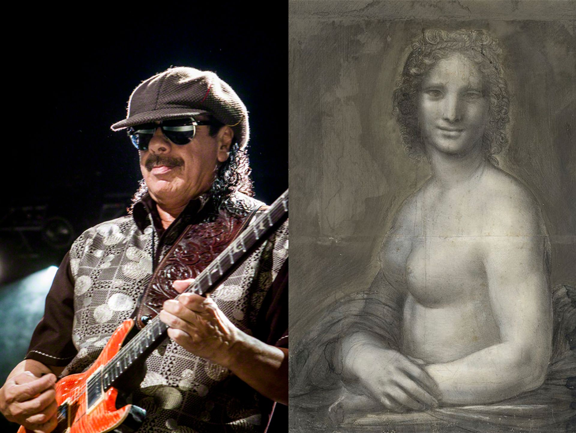 Naked attraction: Carlos Santana has sung about wanting to see the Mona Lisa naked 